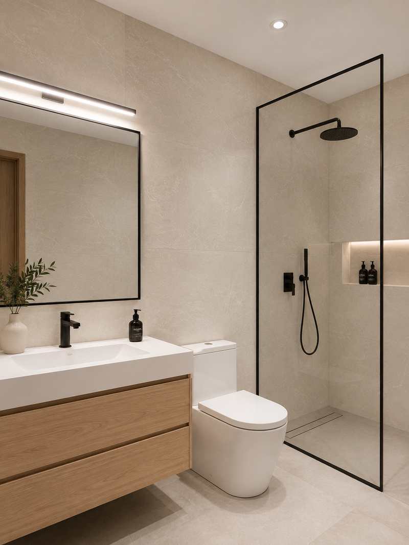 Baño con Sanare Beige