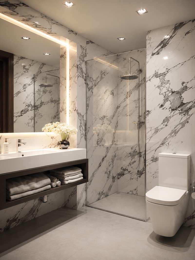 Baño con Mykonos