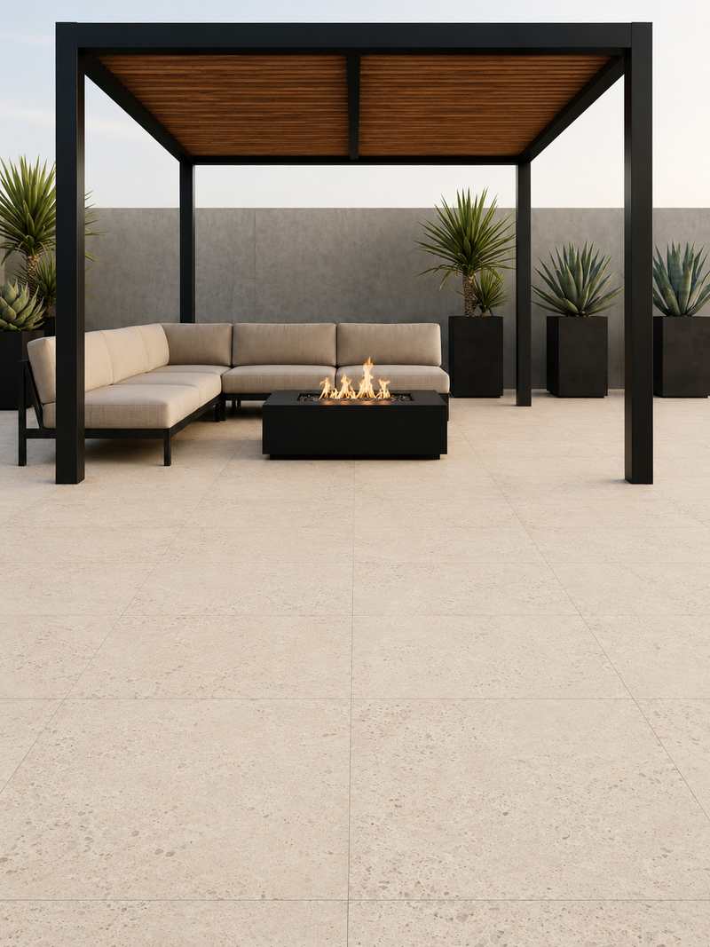 Patio con Duna Crema