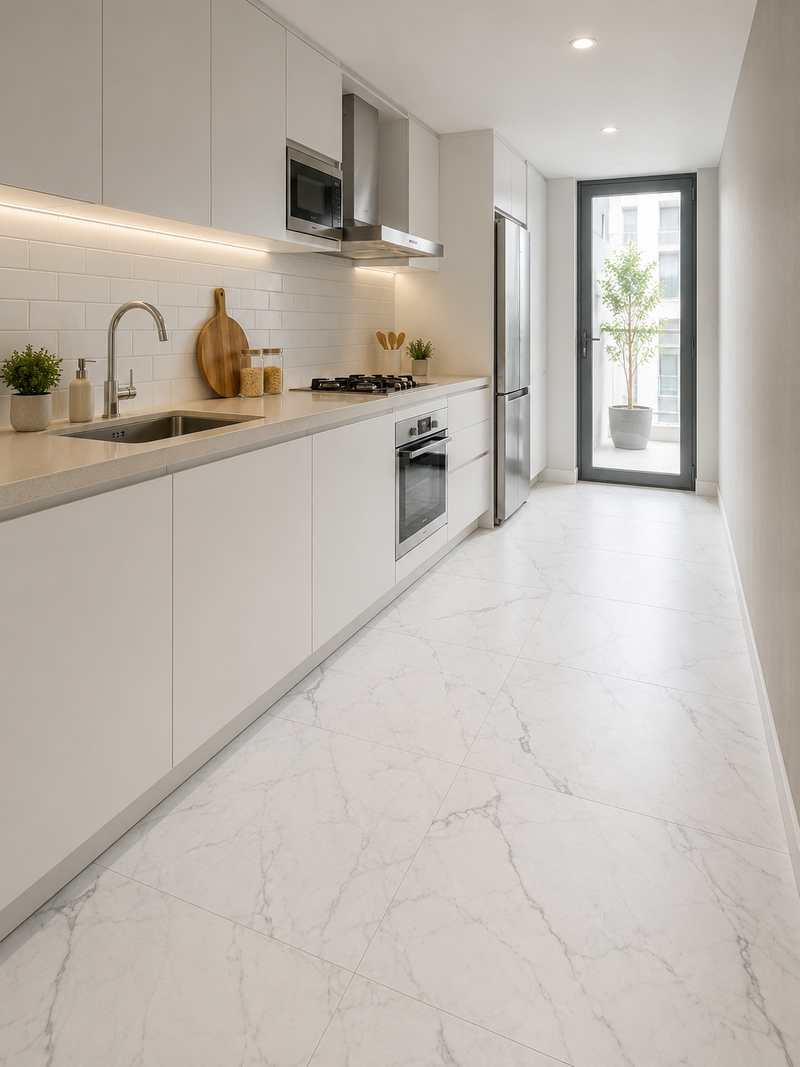 Cocina con Cubiro Gris