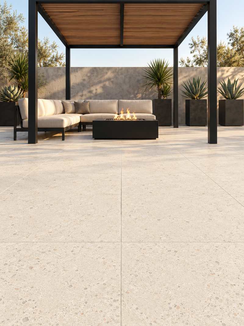 Patio con Duna Crema