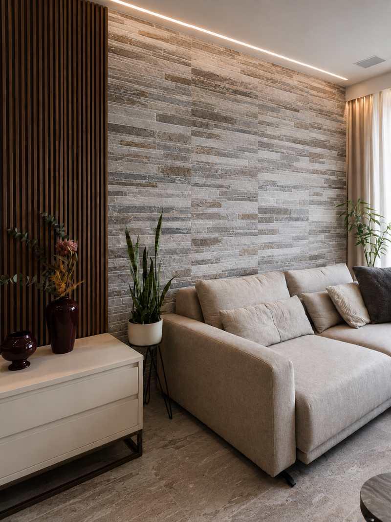 Pared con Aragon Grigio (1)