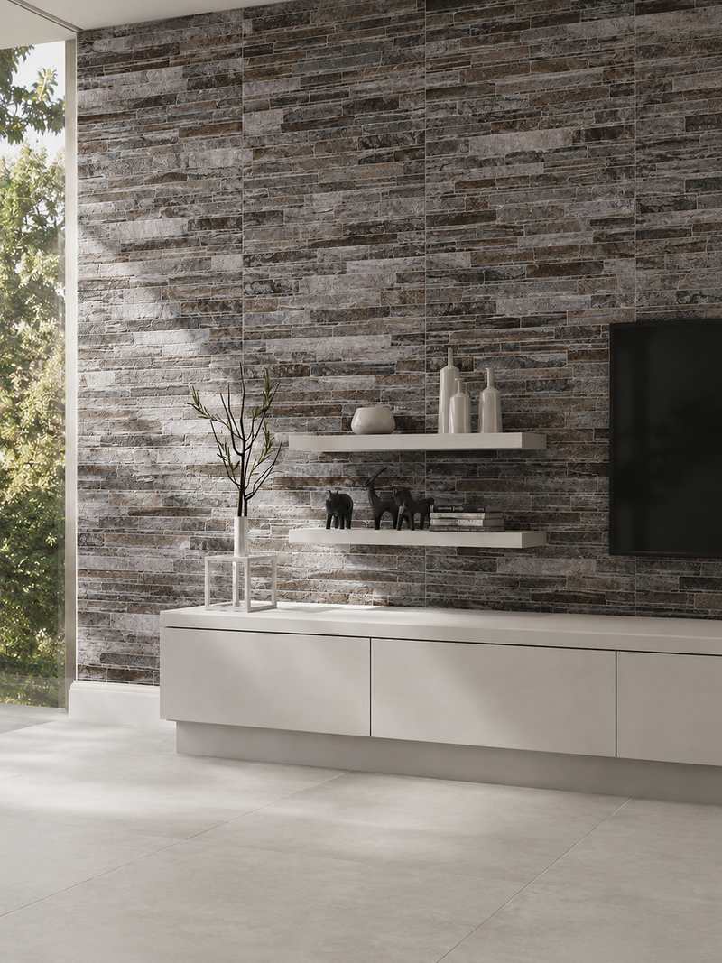 Pared con Aragon Grigio (3)