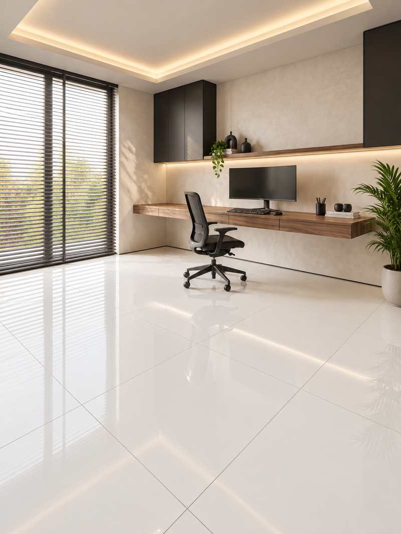 Home office con Blanco Brillante