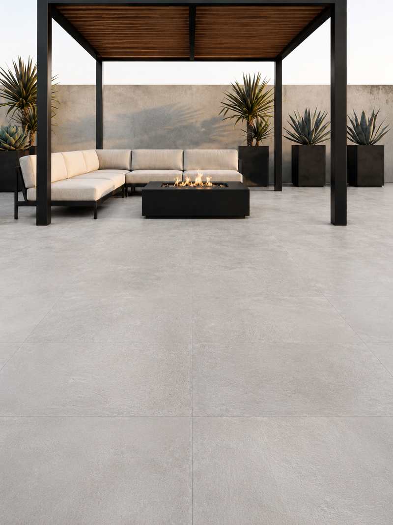 Patio con Park Grey