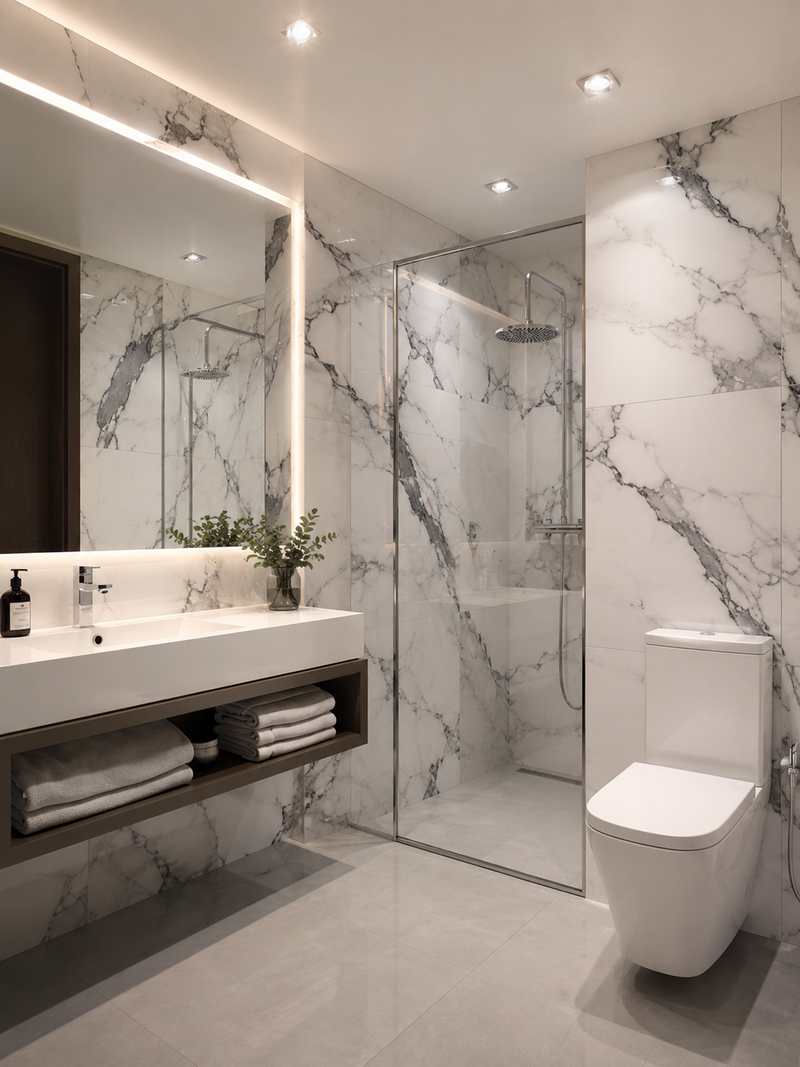 Baño con Mykonos