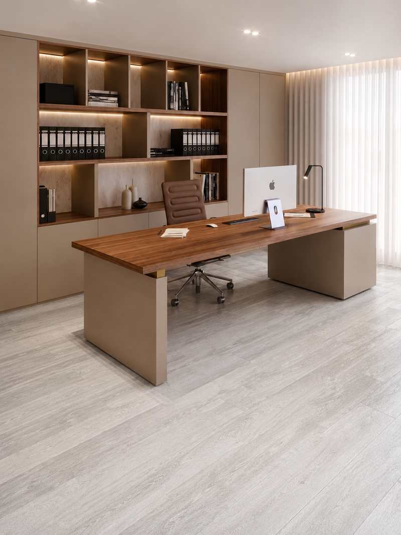 Home office con Ciprés Gris